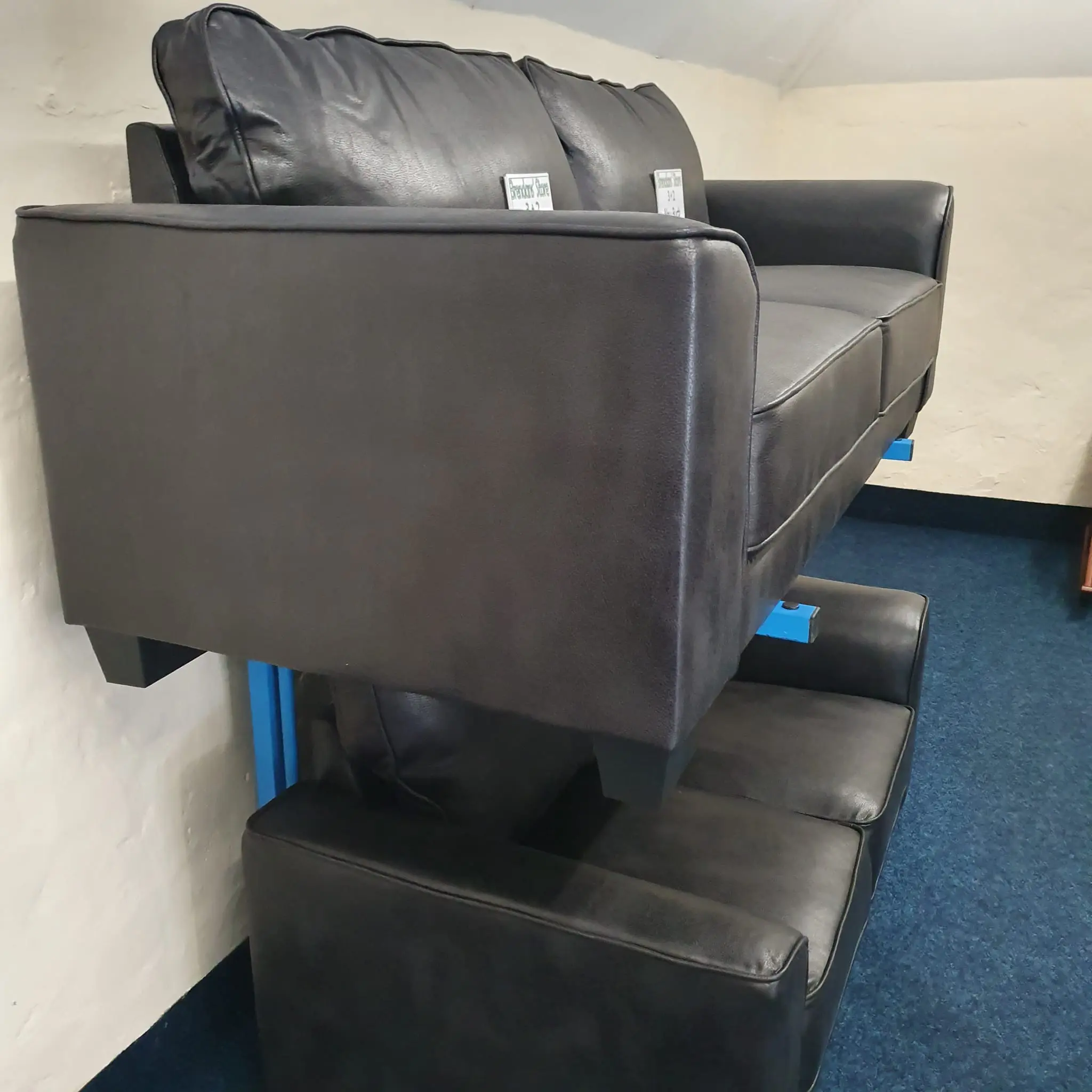 30% Off Leather 3+2 Loveseat For Sale