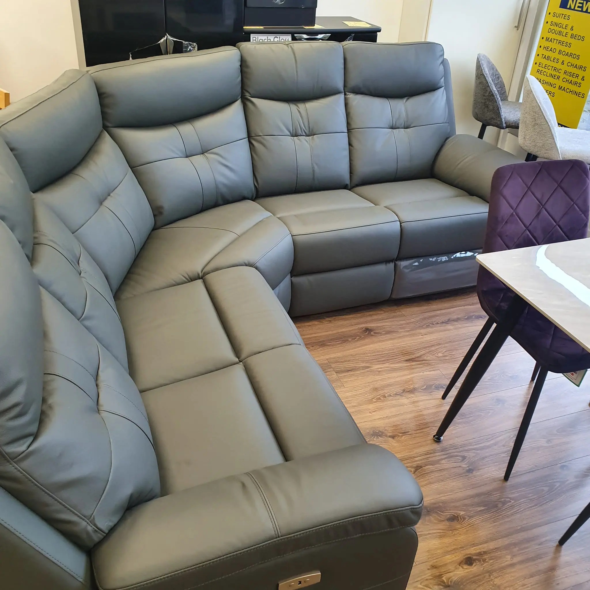 Venice | Modular Leather Recliner Sofa Corner | Cupholders