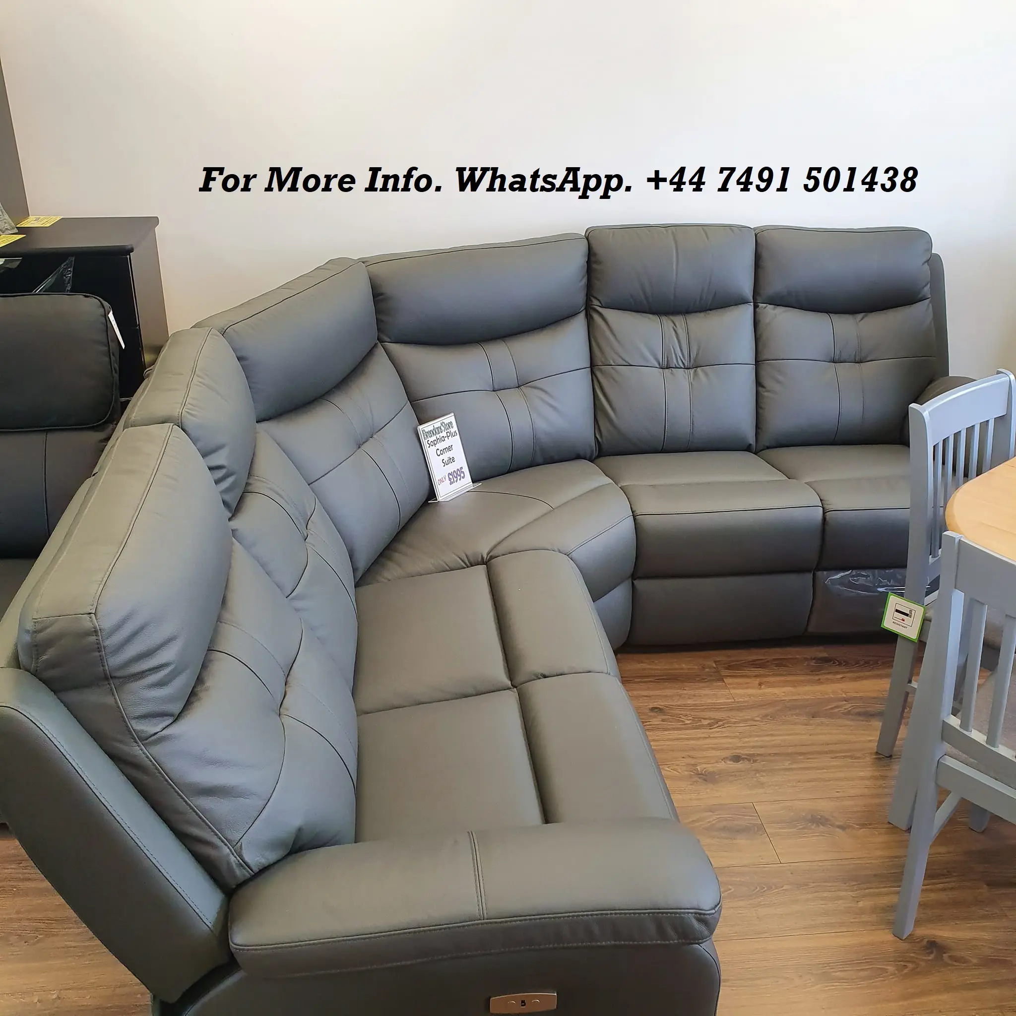 Venice | Modular Leather Recliner Sofa Corner | Cupholders