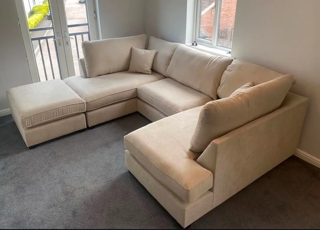 Cinema U-Shape Sofa Cream Colour