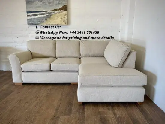 Next Stamford Range Sofa in Upholstered Beige Fabric