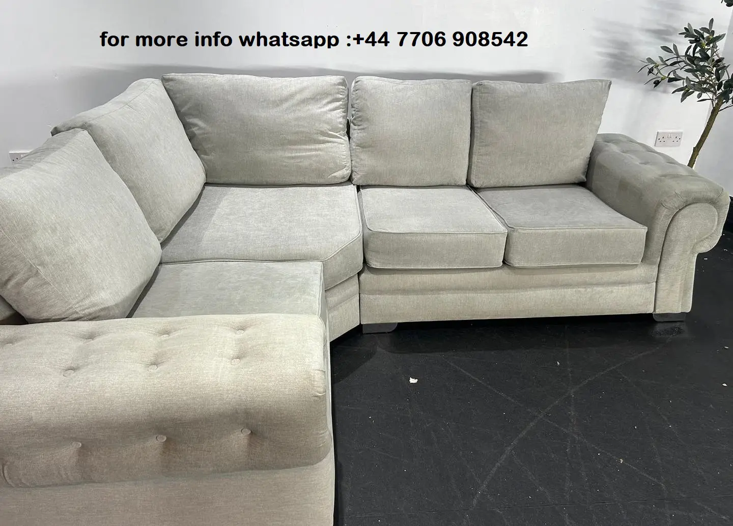 DFS Chesterfield Style 4x Seater Corner Sofa