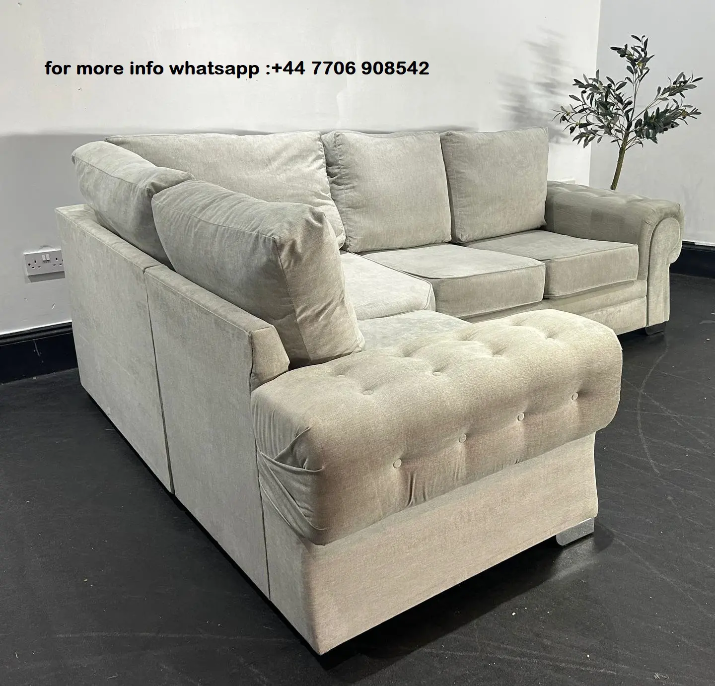 DFS Chesterfield Style 4x Seater Corner Sofa
