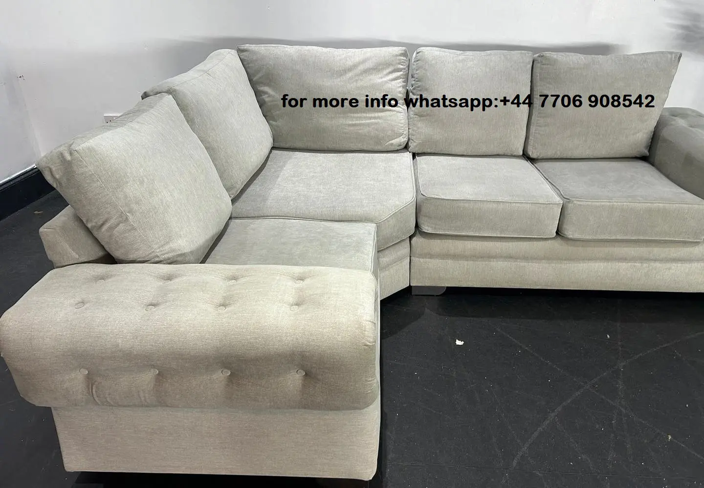 DFS Chesterfield Style 4x Seater Corner Sofa