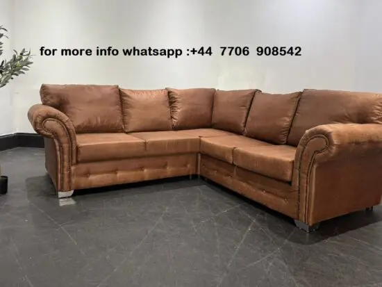 DFS 5x Seater Leather Oakland corner Sofa