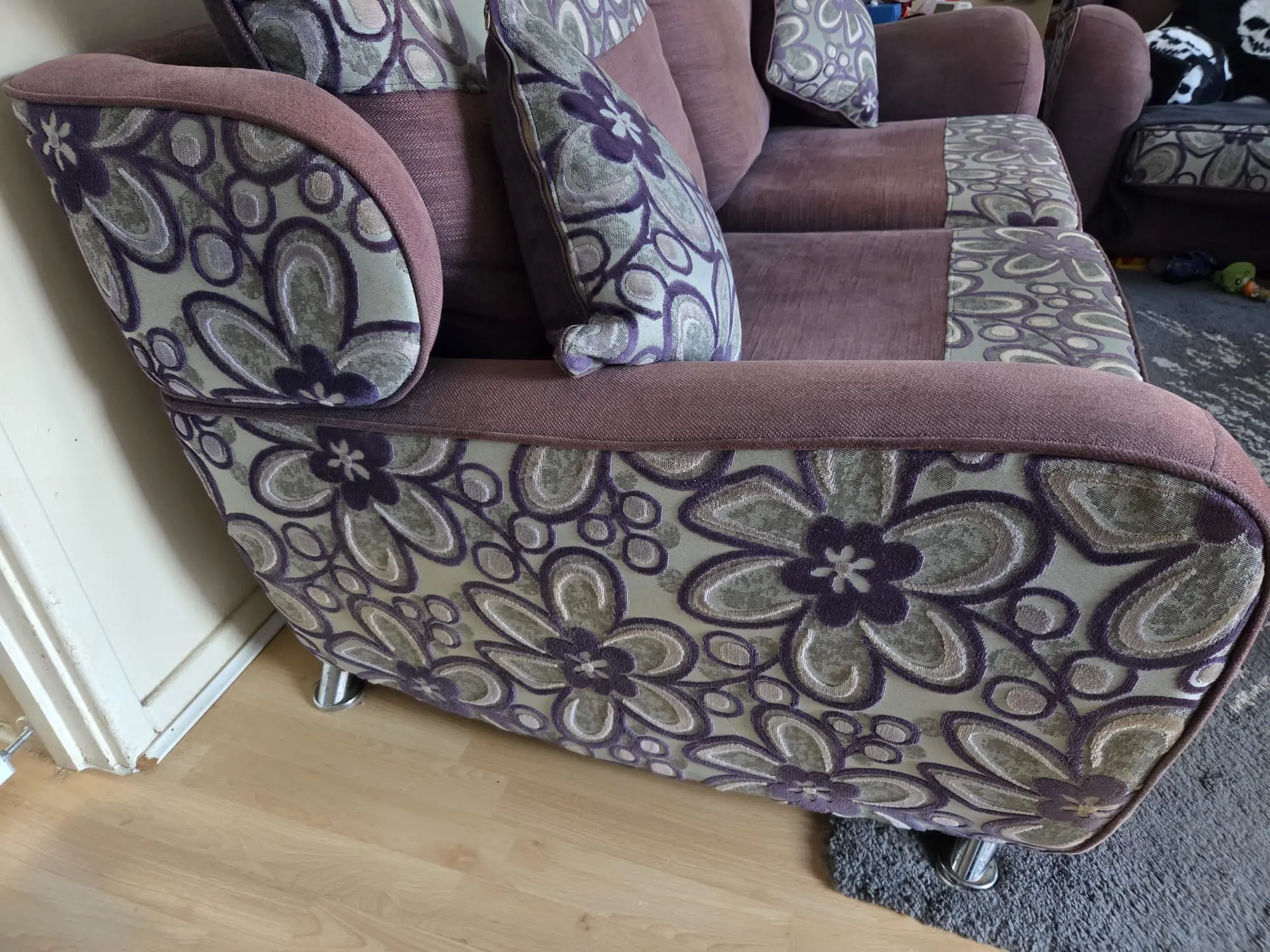 2 x sofas and a Footstool from sofology