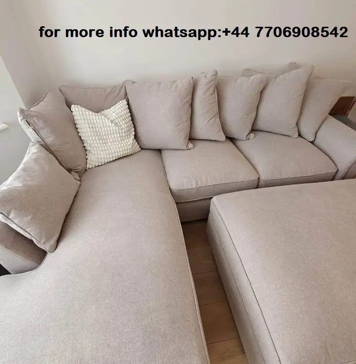 DFS Chiswisk 4x Seater Corner Sofa Available in Alaska Silver Fabric