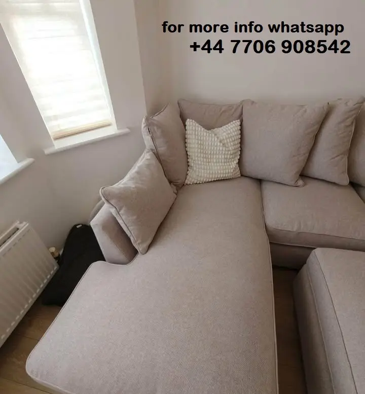 DFS Chiswisk 4x Seater Corner Sofa Available in Alaska Silver Fabric