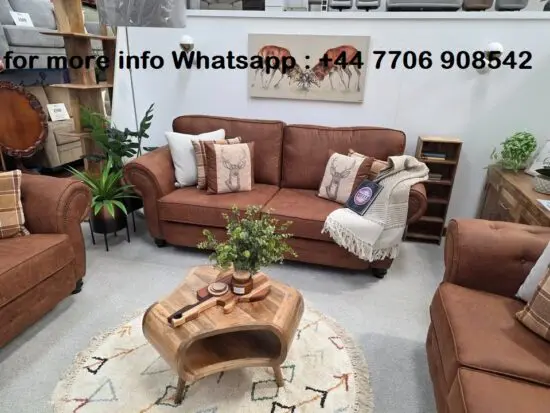 DFS OAKLAND LEATHER 3x Seater & 2x Seater Sofa set