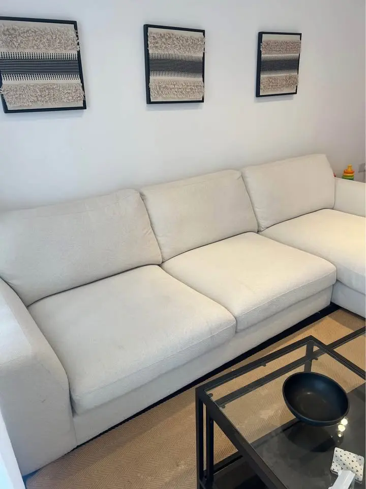 DFS Calix Boucle Chaise Sofa For Sale