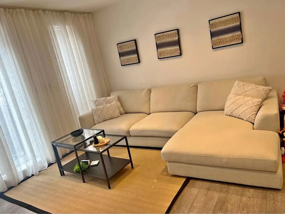 DFS Calix Boucle Chaise Sofa For Sale