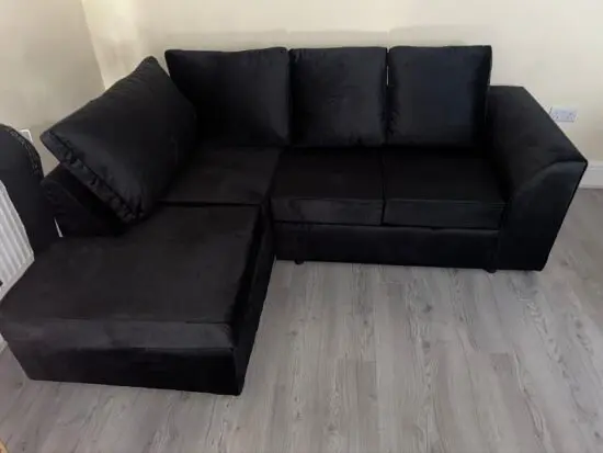 DFS Black Orka Corner Sofa