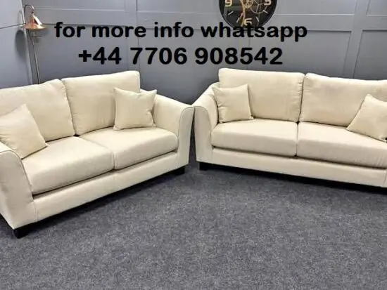 Sofas | 3+2 Seater | Milano | Beige Plush Velvet