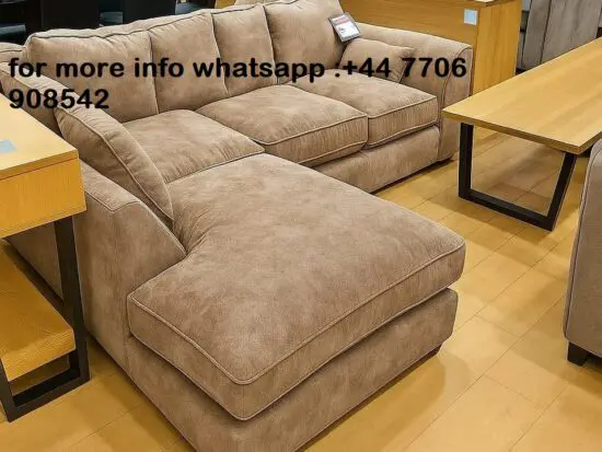 DFS 4x SEATER CORNER HIGHBACK SOFA