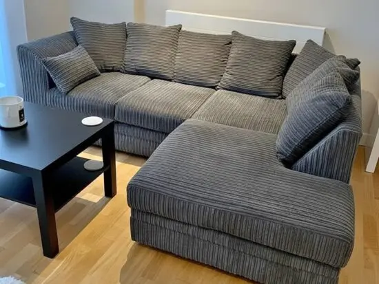DFS 4x settee L Shape Corner sofa Couch in Grey Color for sale