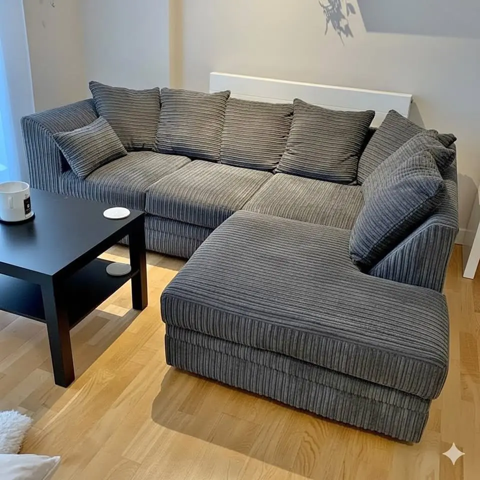 DFS 4x settee L Shape Corner sofa Couch in Grey Color for sale