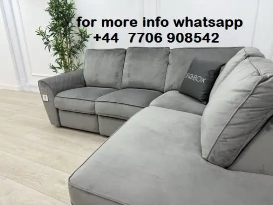 DFS 4x Seater Highback Corner Sofa Grey Colour For Sale