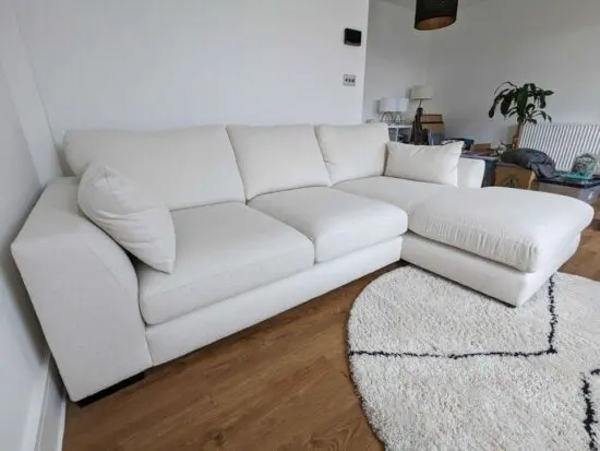 John Lewis Cream L Shaped Corner Sofa For Sale