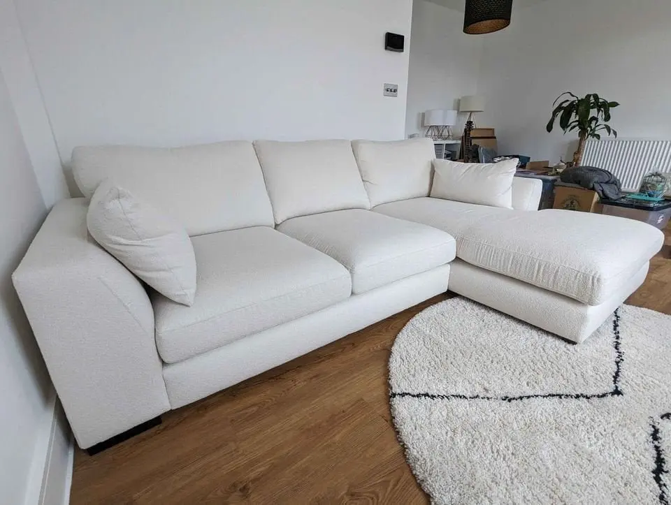 John Lewis Cream L Shaped Corner Sofa For Sale