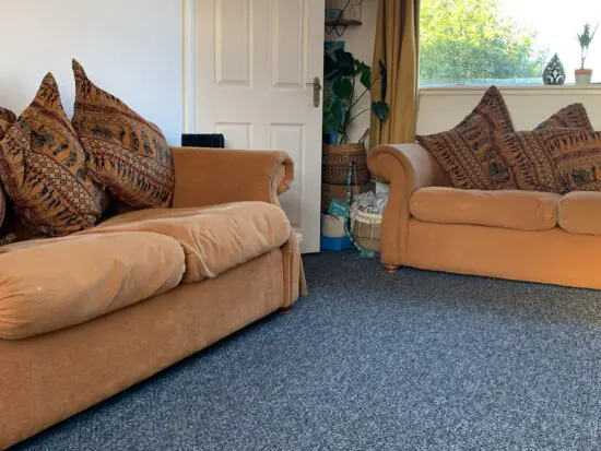 Burnt Orange/Rust Brown 2 seater sofas x 2