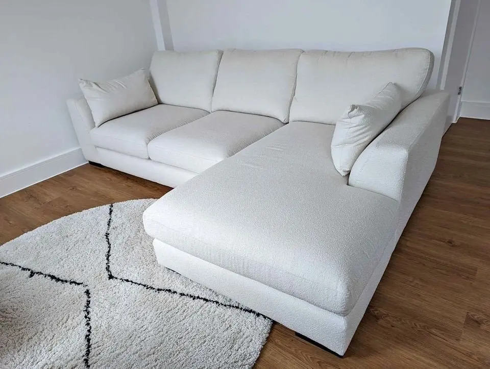 John Lewis Cream L Shaped Corner Sofa For Sale