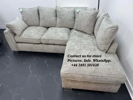 Chiswick – Corner Sofa in Alaska Silver | Modern Corner Sofa