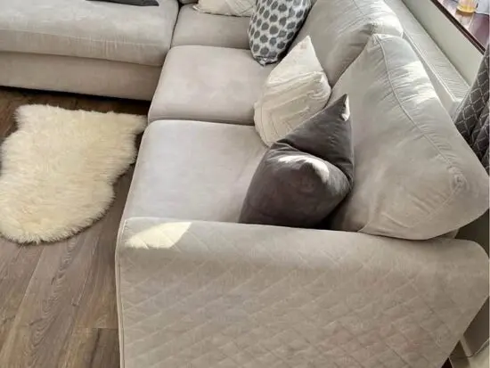 Dfs Orka Beige L-Shaped Corner Sofa For Sale