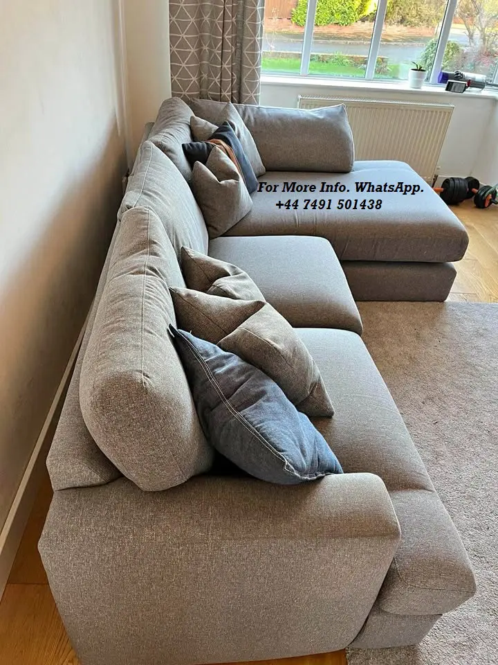 Next Brand Parker Platform Sofa For Sale || Tweedy Chenille Navy Blue