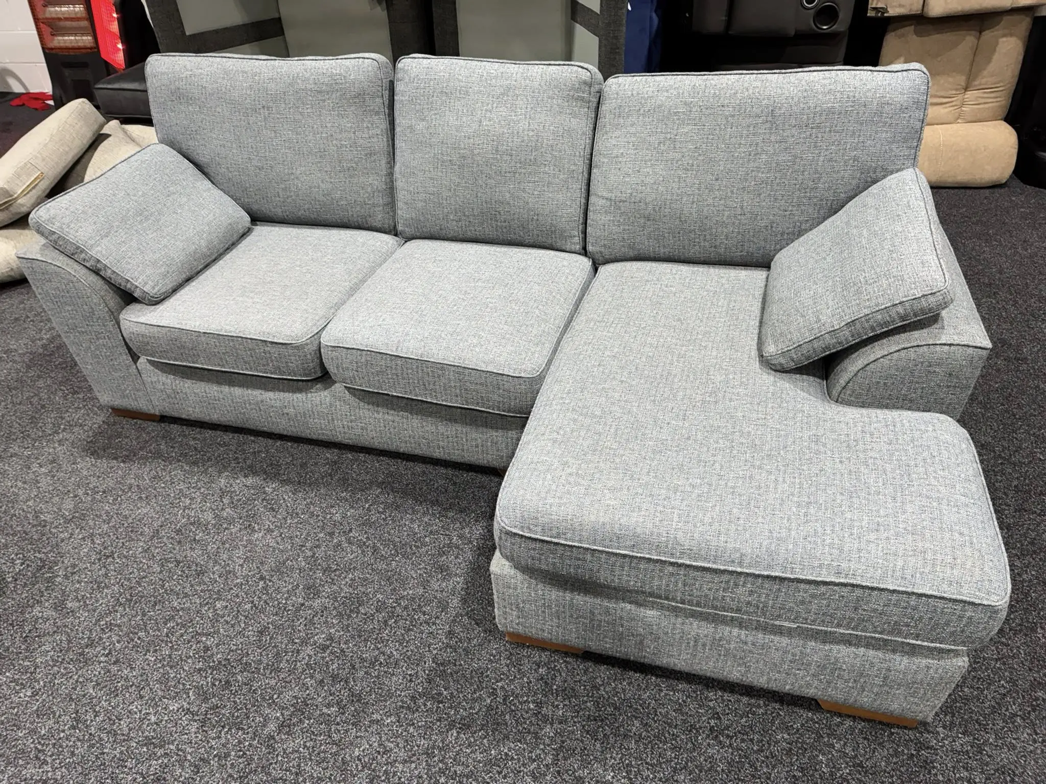 Next Beige L Shaped Corner Sofa For Sale