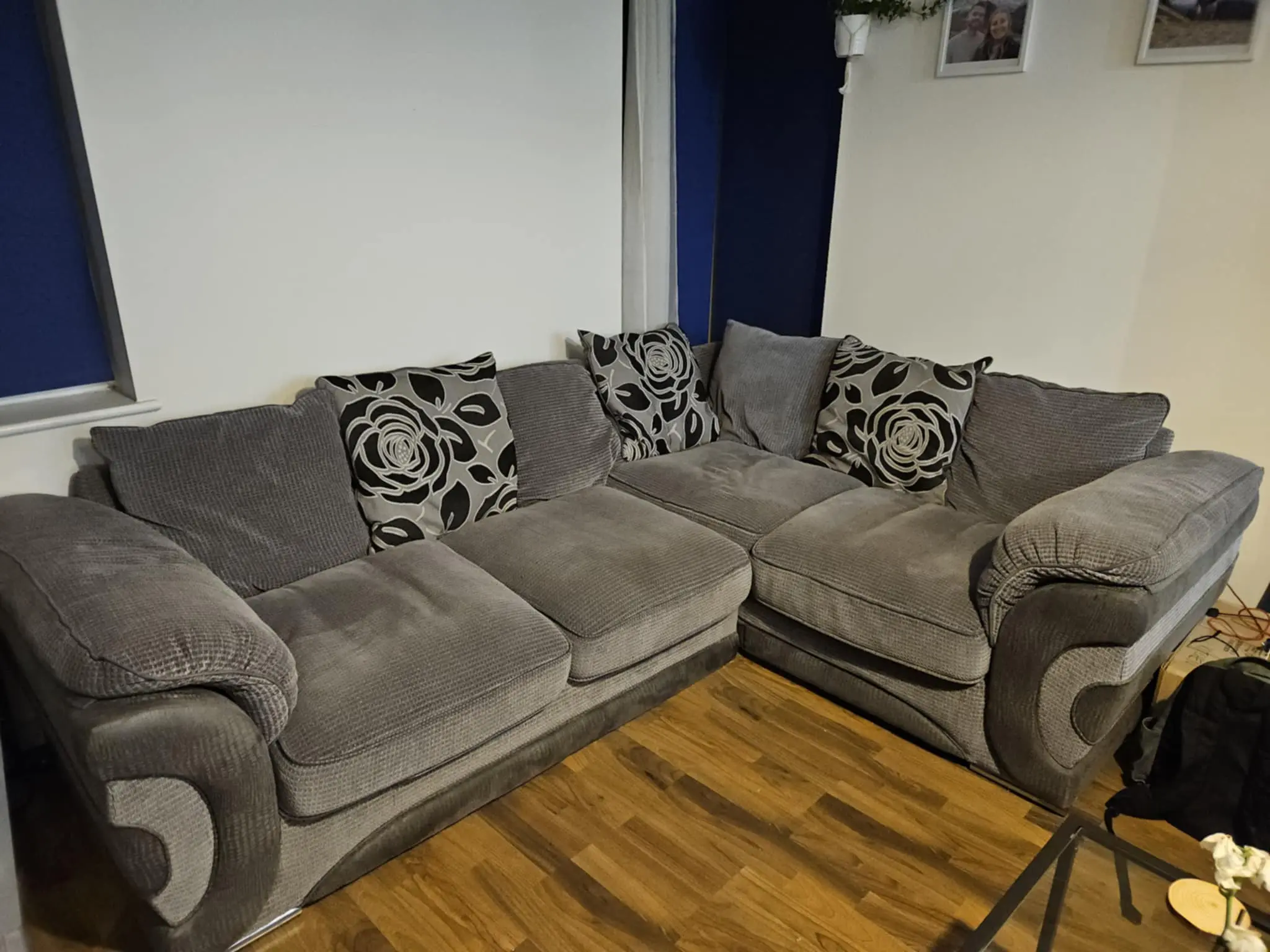 Grey corner sofa
