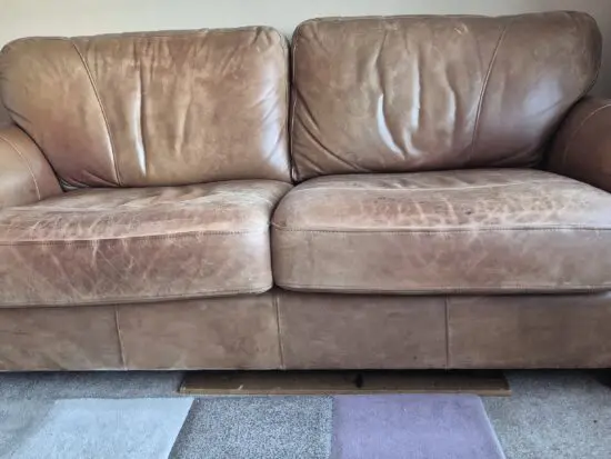 'MODENA' 3 & 2 Seater Brown Aniline Leather Sofas