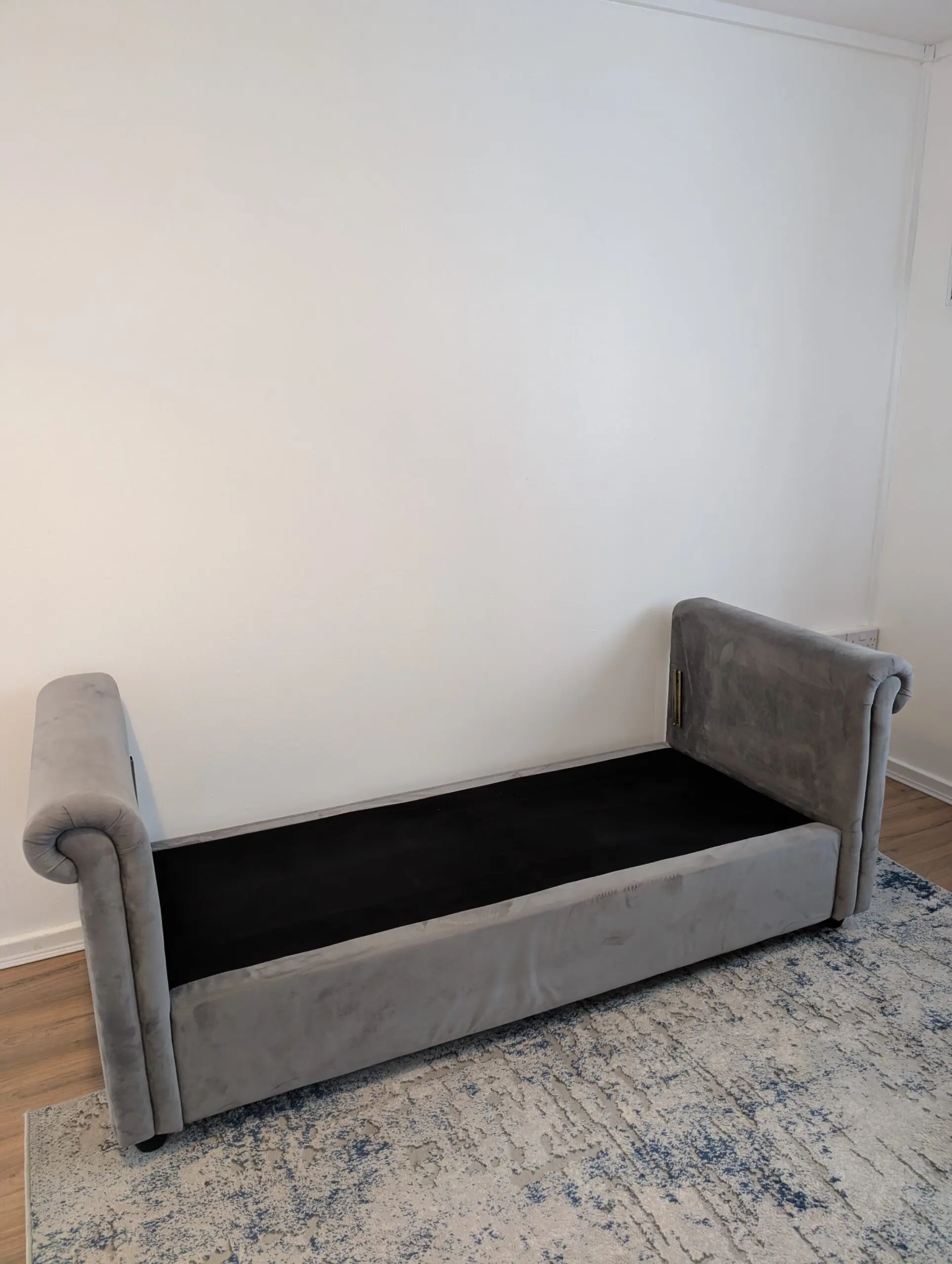 Grey Velvet 5 seater sofa (3 + 2)