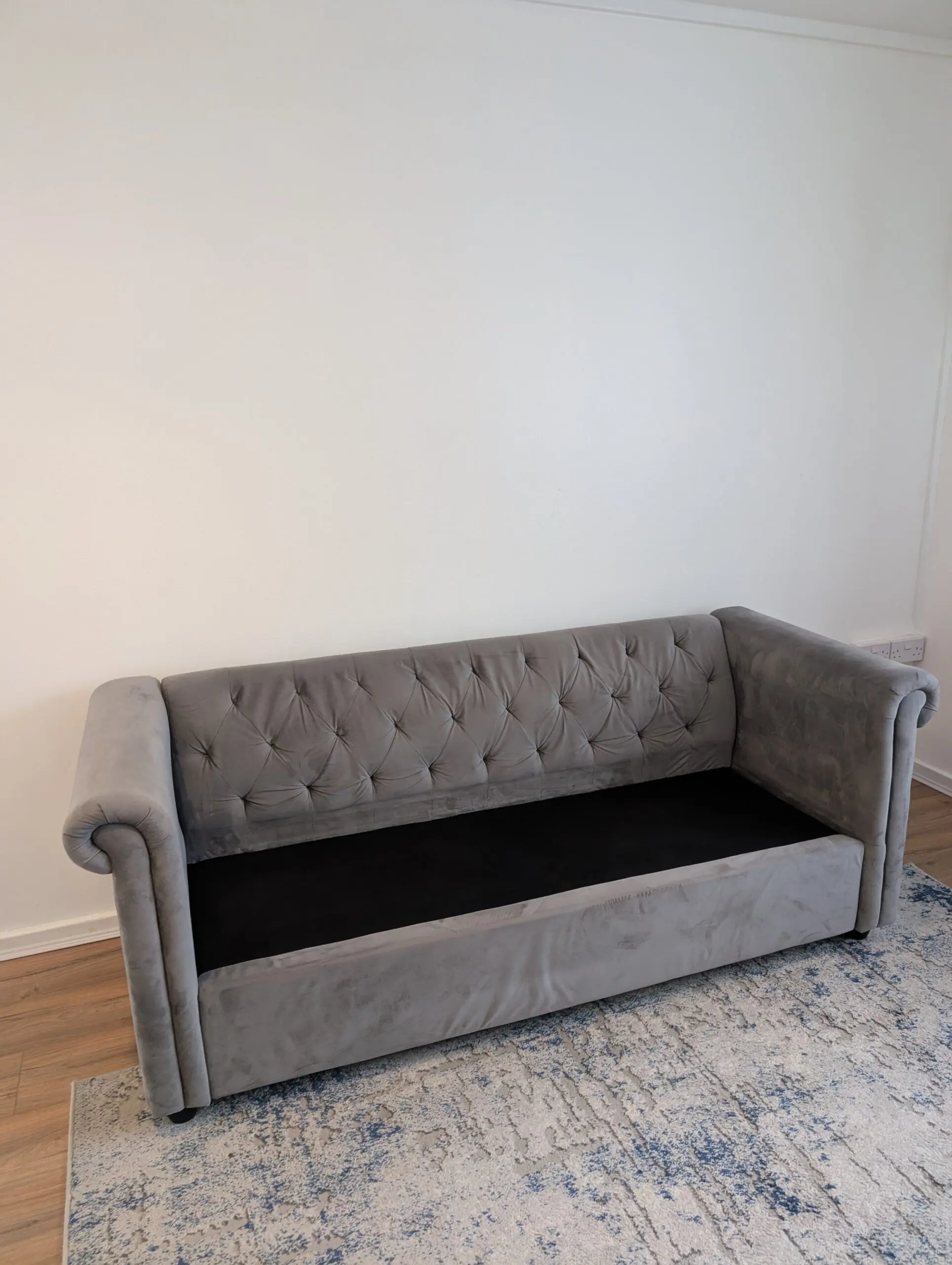 Grey Velvet 5 seater sofa (3 + 2)