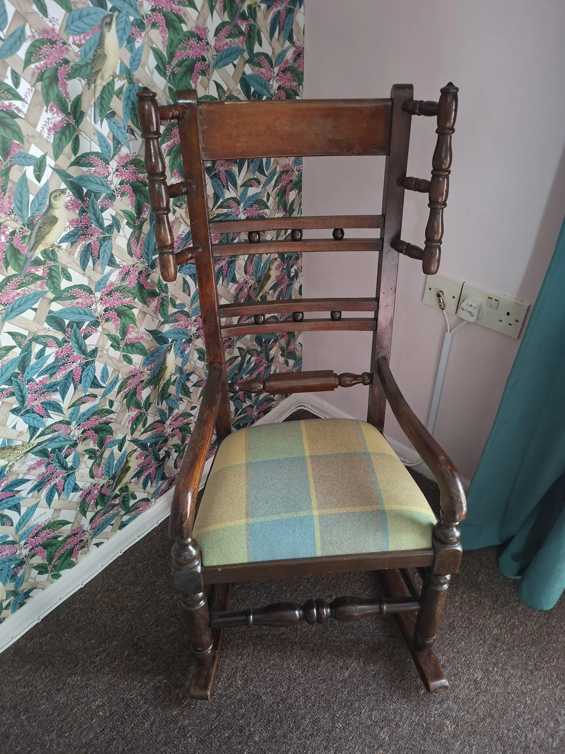Antique Lancashire Bobbin Rocking Chair