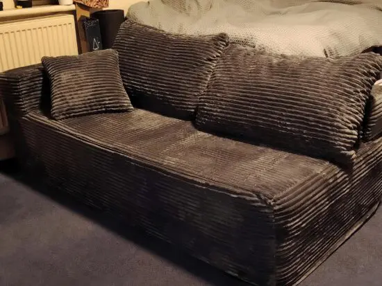 No assembly, memory foam sofa, grey