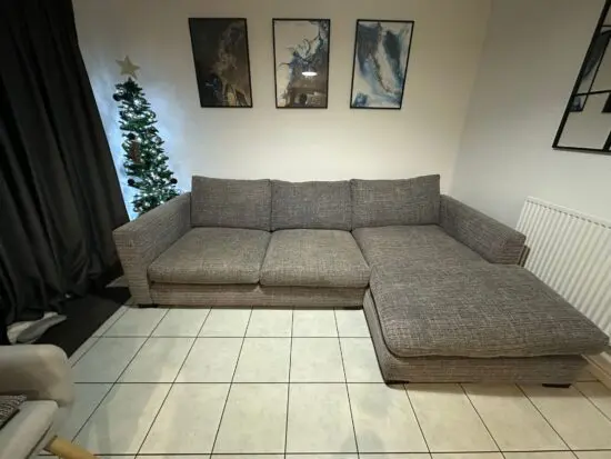 DFS grey corner sofa