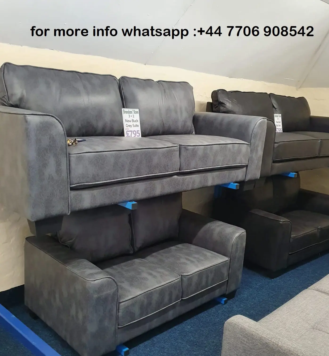 Chelsea Leather Loveseat Liko 3x Seater Sofa & 2x Seater Sofa Set