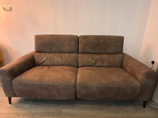 DFS brown Jagger power recliner sofa