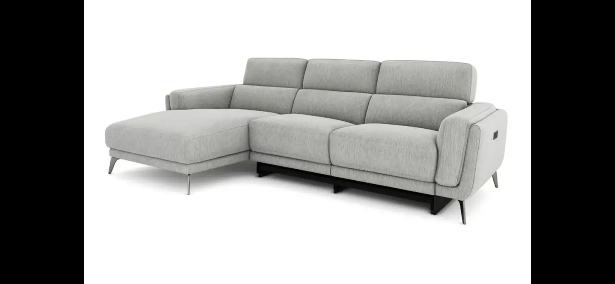 San Mateo Option W Left Hand Facing Heated Power 3 Seat Chaise