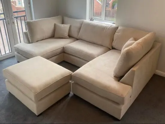 Cinema U-Shape Sofa Cream Colour