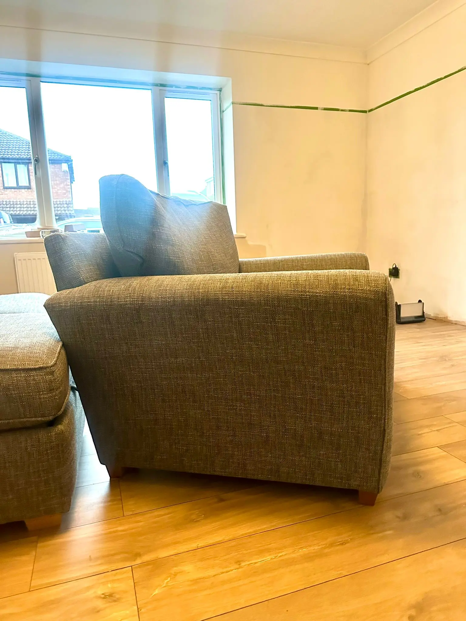 Next Stamford Snuggle seat sofa and footstool