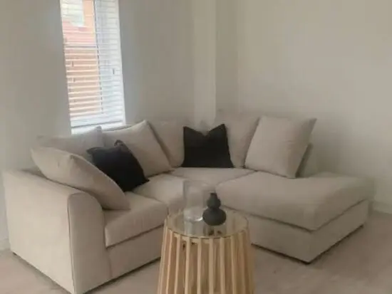 Cream 4x Seater L Shape Corner Sofa