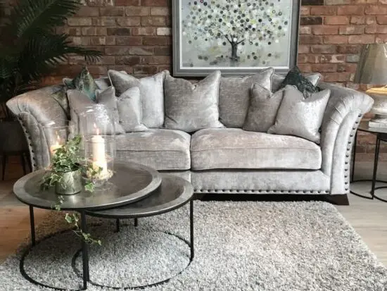 Silver Grey Harrison 3 Seater & 2 Seater Sofa