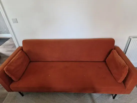 Dusk - burnt orange click clack sofa bed