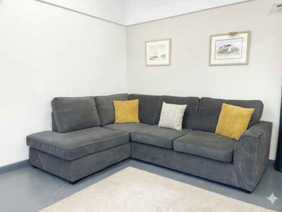 Next Grey L Shape Corner Sofa For Sale - Left & Right Hand Orientation