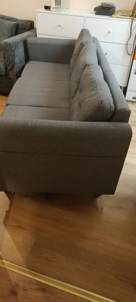 Sectional Sofa Reversible 3-Seater Chaise Lounge(without Ottoman), Grey