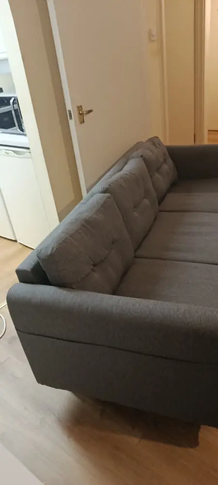 Sectional Sofa Reversible 3-Seater Chaise Lounge(without Ottoman), Grey