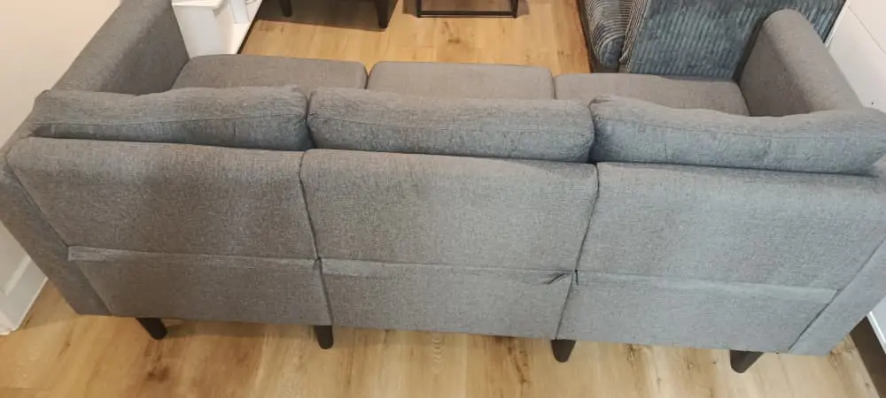 Sectional Sofa Reversible 3-Seater Chaise Lounge(without Ottoman), Grey