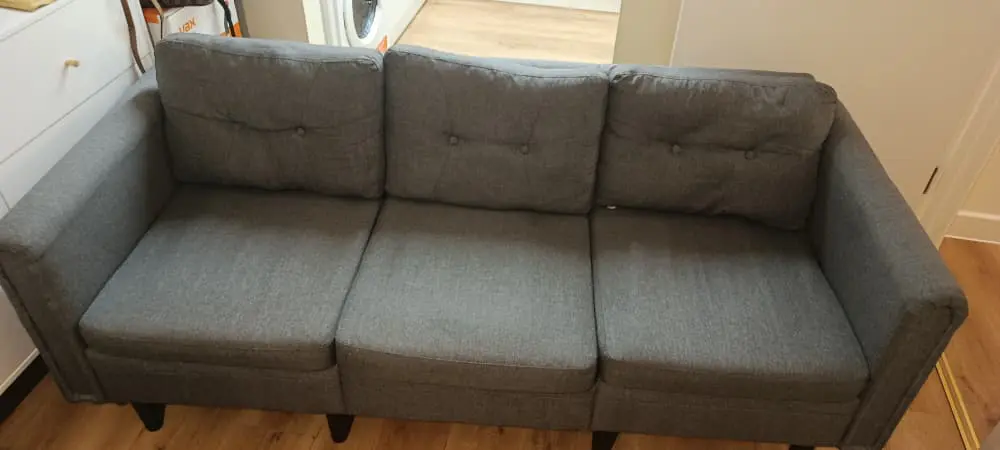 Sectional Sofa Reversible 3-Seater Chaise Lounge(without Ottoman), Grey