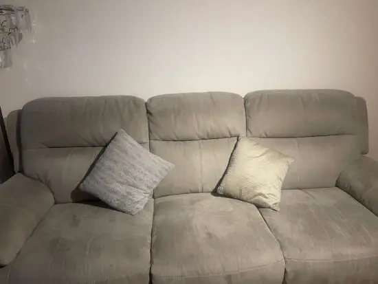 Modern Grey Electric Recliner Sofa Set with USB Charging + living room Table